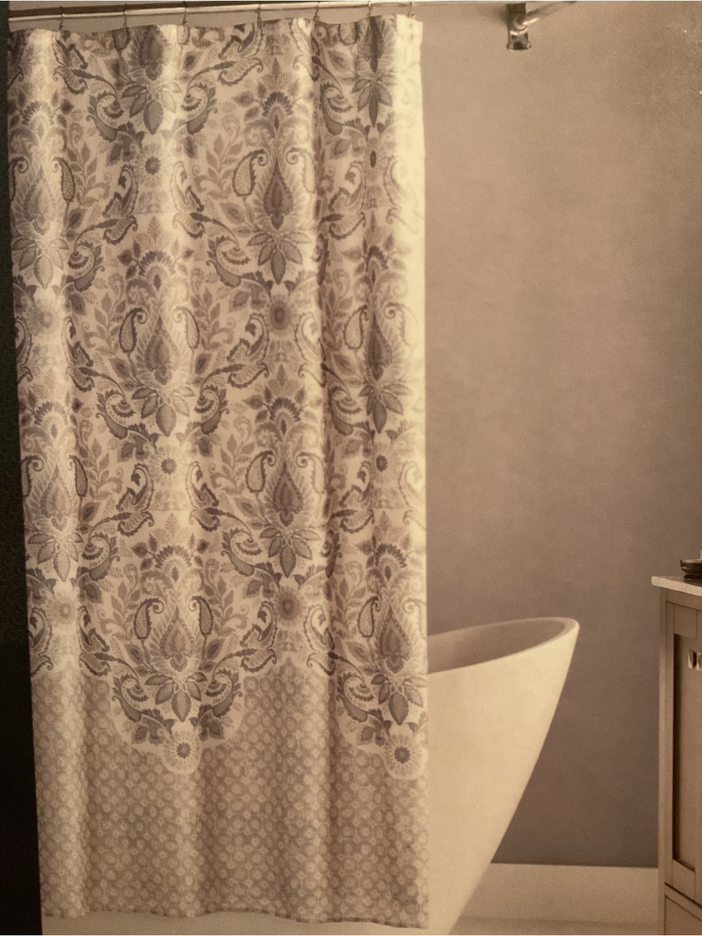 Better Homes And Gardens Damask Shower Curtain Set